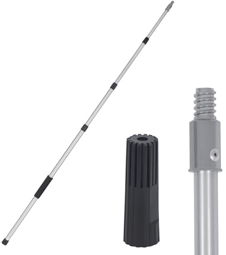 campMax Asta di prolunga multiuso, 3,6 m, in alluminio, leggera e durevole, prolunga per rullo di vernice, pulizia finestre a soffitto (solo poli)