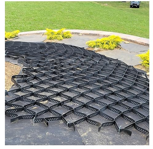 UGUGU Stabilisateur d'allée en PEHD Robuste for Gravier, stationnement de Camping-Car et pentes - Grille de Sol Durable for patios et allées(3m x 5m (10ft x 16.5ft))