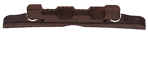Rosewood Mandolin Bridge Wooden Instrument Part for Repair | Natural Wood Build, Easy Installation, Practical Replacement Piece for Classic Setup and Performance Random Color