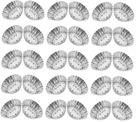 Cabilock 30 piezas Molde Mini Reutilizable Inoxidable Antiadherente para Muffins Tartas Pequeñas y Postres Individuales Moldes para Hornear Resistentes y Versátiles