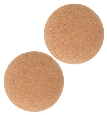 ibasenice 2 Piezas Pelota de Corcho para Masaje Pelota de Fitness para Yoga Muscular Pequeña para Aliviar el Estrés Después del Ejercicio