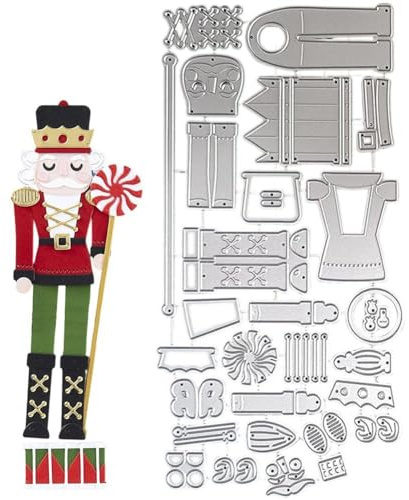 Casiler Nutcracker Soldier Metal Cutting Die Christmas Card Dies for Paper Craft Making Greeting Cards Scrapbooking Decoration