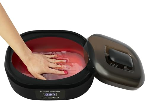 Wachsschmelzer, Paraffinbad für Hände und Füße, 3400ml Paraffin Wachsbad Paraffinbad Set für Trockene, Raue Hau, mit thermische Handschuhe (Schwarz)