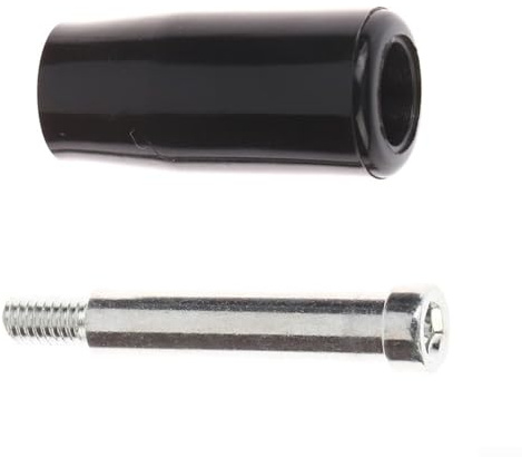Yuanpgky Poignée rotative pour fraiseuse, tour et meuleuse | Volant à tige filetée mâle M6/M8/M10 | Construction en plastique et métal | Noir et argent (M6 x 33)