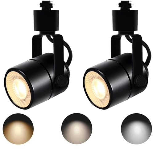 Bravsekai Black GU10 LED Track Lighting Heads, 2-Light 10W Dimmable, 3CCT Selectable Ceiling Spotlight Fixture for Indoor Home & Commercial Use(No Track Rail)