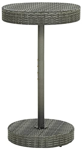 Tomostar Stehtisch, Bistrotisch, für Garten, Außenbereich, Grau, 60,5 x 106 cm, Polyratten