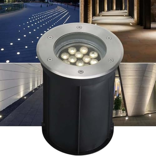 GUODDM Projecteur Encastrable Au Sol - Éclairage Extérieur Étanche IP66 À Angle Réglable, Projecteur LED Encastrable AC85-265V pour Jardin, Cour, Pelouse Et Éclairage Mural Extérieur(Yellow,6w)