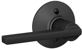 Schlage F170 LAT 622 Latitude Single Dummy Door Lever, Matte Black