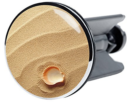 Sanilo Waschbeckenstöpsel Clam, schöner Stöpsel für das Waschbecken, universal mit Motiv