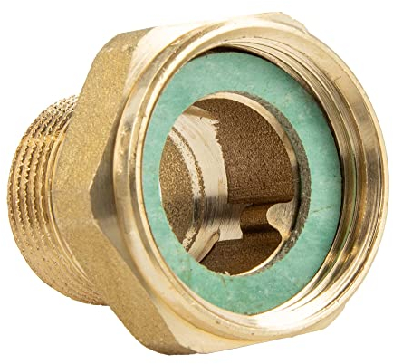 tecuro Verschraubung 1 Zoll Überwurfmutter x 3/4 Zoll Außengewinde - Messing blank CW617N nach Trinkwasserverordnung 50930-6