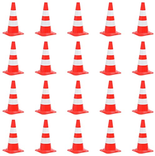 vidaXL 10x Coni Stradali Segnaletici Riflettenti Rosso e Bianco Spartitraffico