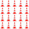 vidaXL 10x Cône Signalisation Réfléchissant Rouge Blanc Parking Trafic Route