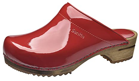 Sanita Classic Patent Open, Damen Clogs, Rot (Red 4), 37 EU (4 UK)