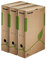 Esselte Eco Archiv-Schachtel, 80 mm Rückenbreite, Aktenkarton A4, 100 % recycelte Wellpappe, 100 % recycelbar, Archivboxen mit geometrischem Design, Eco Archiv Serie, 25 Stück, Naturbraun, 623916