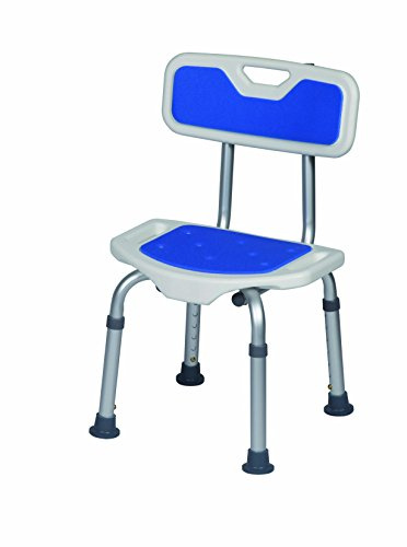 Herdegen - Gepolsterter Dusch-Stuhl mit Lehne, Hocker für die Dusche oder Badewanne, Duschsitz für Senioren oder Kinder, Komfortabler gepolsterter Sitz mit Lehne