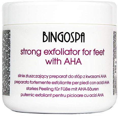 Preparado para pies fuertemente exfoliante con ácidos AHA 600g BINGOSPA