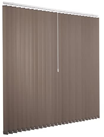 Lamellenvorhang Komplettset Ventanara Vertikaljalousie 89mm inkl. Montagematerial (Taupe (tageslicht), B300 x H180 cm)
