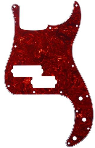 Musiclily Pro 5-Saiter 13 Löcher P Bass Pickguard 4 lagig Vintage Tortoise | für Fender Mexican Precision Bass