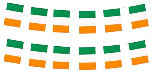 Bandera de Irlanda, pequeña bandera irlandesa, decoración para desfiles, fiestas, aulas, jardines y festivales (Irlanda)