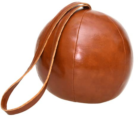 esschertdesign Türstopper aus Kunstleder, Braun, 1 Stück