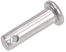 sourcing map 1 Stück Steckbolzen Splintstift Flachekopf Einloch Gabelkopfstifte Gelenkstift 6mm x 20mm aus Edelstahl 304