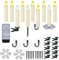 BOWKA LED Kerzen Warmweiß Wasserdichte Dimmbare Weihnachtskerzen Fensterkerze mit Fernbedienung,Timer-Funktion, Halter Set für Halloween Weihnachten Hochzeit Party Garten Deko (10 Stück, Beige)