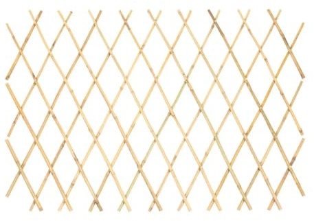 Mininfa Expandable Bamboo Trellis, Expandable Fence 48 by 72 inch, Bamboo Lattice Fence for Dog, Pet, Climbing Plants, Vine, Ivy, Rose
