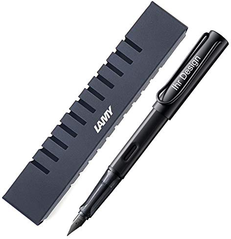 Lamy AL-star black Füllhalter 071, Federstärke M, mit Gravur (Lasergravur), V60