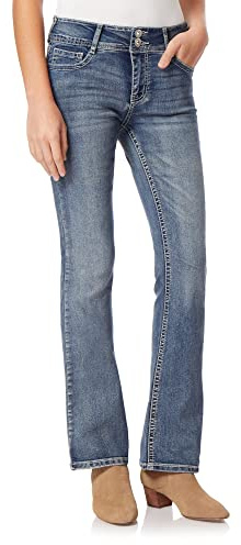 WallFlower Women's Size InstaStretch Luscious Curvy Bootcut Jeans, Galaxy, 18 Plus