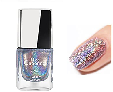 8 Farben Laser Nagellack, Pretty Shiny Mirror Glitter Holographic Langlebiger, Holographischer 7ml #01