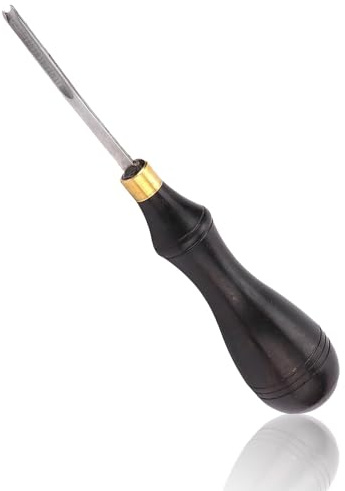 Leder Kantenschneider Set, Lederverarbeitung Kantenschälen Leder Beveler, Lederkante Anfaser, 0.7mm Professionelles Sandelholz Schneiden Anfasen Leder Skiver Werkzeug für DIY Lederhandwerk