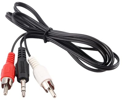 Joyzan 3.5mm Male to Stereo, 2 x RCA Jack Phono Audio Cable Interface Red and White Headphone Splitter Cables for RCA Female Adapter Connects MP3 Player to A/V Receiver Speaker Amplifier DVD Tablets