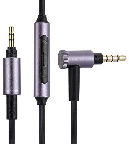 Ersatz-Audiokabel für Sony, kompatibel mit Sony MDR-10R MDR-1A XB950 Z1000 WH-1000XM2 H800 H950 10RBT H900 MSR7 Kopfhörer 3,5mm Stereo-Klinkenkabel, Inline-Mikrofon und Lautstärkeregler