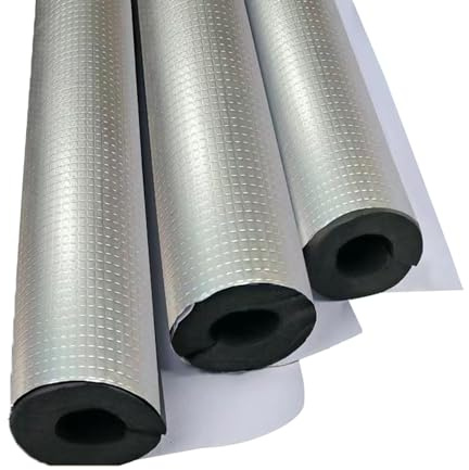 Isolierschlauch Rohrisolierung Gummi Rohr Lagging Schaumstoffrohre Aluminiumfolie Heizungsrohre ID 22mm 48mm 60mm Wasserdicht Isolierung Rohr Für Wasserleitung Freien ( Size : ID60mmxT30mmxL0.95m )