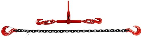 Zurrkette Güteklasse 8 2- teilige Zurkette schwarz / 8 mm 3,5 m Spannkette mit Ratschenspanner