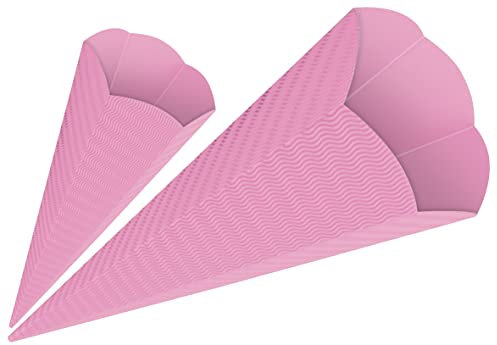 Schultüten Bastelset Einhorn Pony rosa-hellblau-weiß-Glitter mit 3 kleinen Tüten zum Anhängen MaterialType rosa 3D Wellpappe