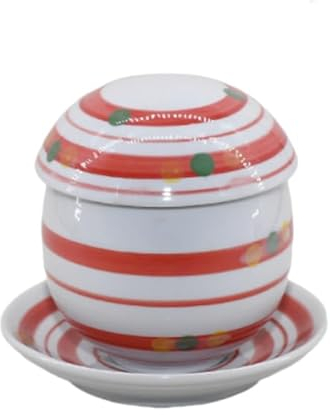 WouND Coquetier à la Vapeur de Style Japonais, Bol en céramique avec Couvercle, Tasse à ragoût, Bols à Dessert, Bol à Soupe à la Vapeur, Tasse à Vapeur