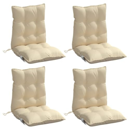 vidaXL Niedriglehner-Auflagen 4 STK. Beige Oxford-Gewebe