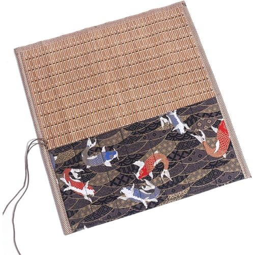 Muteitt Portable Bamboo Rolling Bag Calligraphy Pen Case Painting Brush Bamboo Rolling Bag Paintbrush Holder Pen Bamboo Case