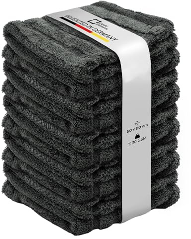Liquid Elements Auto Trockentuch Silverback Fusion Hybrid - Saugfähiges Mikrofasertuch Auto - Effektive Autopflege - Fusselfrei - Lackschonend - 50 x 80 cm (5 Stück)