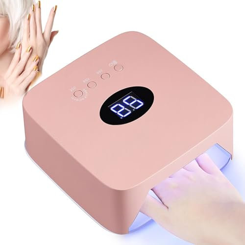 Lampe UV Ongles Gel sans fil, UV LED Séchoirs à Ongles Professionnel avec 30 LED Lumières et Capteur Automatique pour Toutes Les Gels