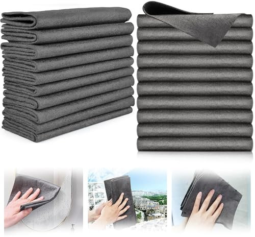 Magic Cleaning Cloth, 20 Pack Thickened Microfibre Cleaning Cloths Reusable Window Cleaning Cloths, Glass Cleaning Cloth Streak Free for House, Kitchen, Car, Windows