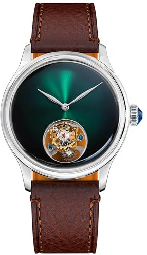 S454.SG.B Tourbillon Master ST8000 Uhrwerk Saphirkristall Herren mechanische Uhr, silber, silber-, Aufhänger