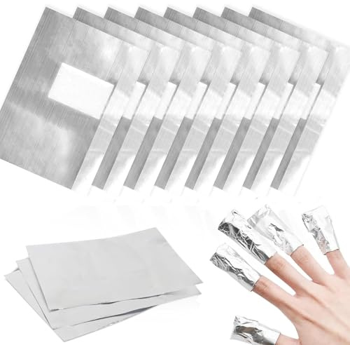 300 Stück Nagellackentferner Wickel, Nagellackentferner Pads, Aluminiumfolie Nagellackentferner Pads zum schnellen und schonenden Entfernen von Gelpolitur mit fusselfreien Wattepads