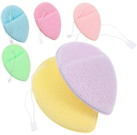 NULYLU 6pièces Éponges Nettoyantes Pour Visage Lot De Tampons Exfoliants Forme Goutte Eau Douce Respectueuse Peau