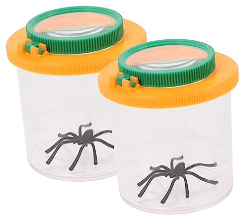 Supvox Insekten Beobachtungsbox Kinder 2 Stück Gelb Mit 3 Stück Und Vergrößerungslinsen Leichter Naturforscher Outdoor Entdeckungsbehälter Für Jungen Und Mädchen