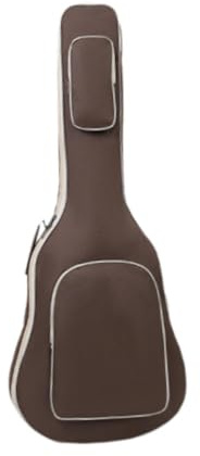 JISADER Gitarrentasche für 40 41 Zoll, Oxford Stoff mit Polsterung Und Verstellbarem Gurt, Braun