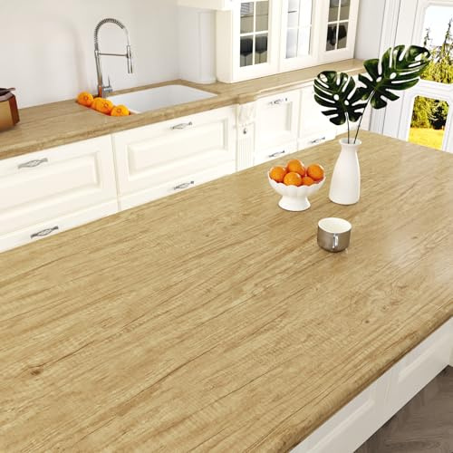 Yullpaper Rouleau Adhesif Pour Meuble Papier Peint Autocollant Imitation Bois Pour Plan De Travail Cuisine Revetement Adhesif Meuble Vinyle Autocollant Bois Decoration Cuisine 40cm x 200cm