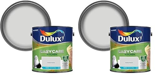 Dulux Easy-Care Kitchen Matt Paint, Polished Pebble, 2.5 l (Pack of 2)