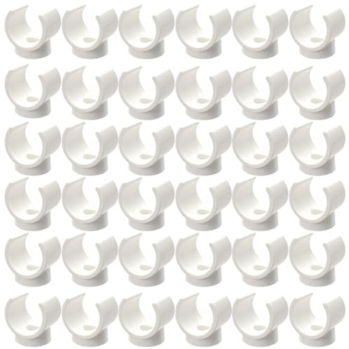 36 PCS PVC Pipe Holder, 14mm U Type PVC Hose Clamp Support for Home Plumbing, Bathroom Remodeling, Kitchen Installation